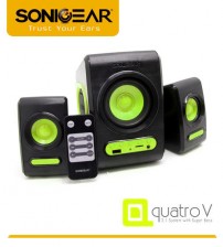 SonicGear Quatro V USB Powered 2.1 Multimedia Computer PC Speaker with FM Radio, TF card slot, USB Slot